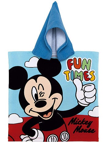 Poncho à capuche en microfibre Mickey & Pluto 50 x 50 cm