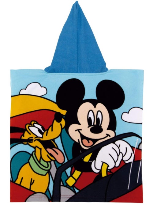Poncho à capuche en microfibre Mickey & Pluto 50 x 50 cm - Kiabi