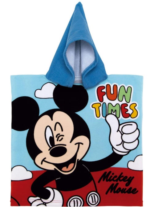 Poncho à capuche en microfibre Mickey & Pluto 50 x 50 cm - Kiabi