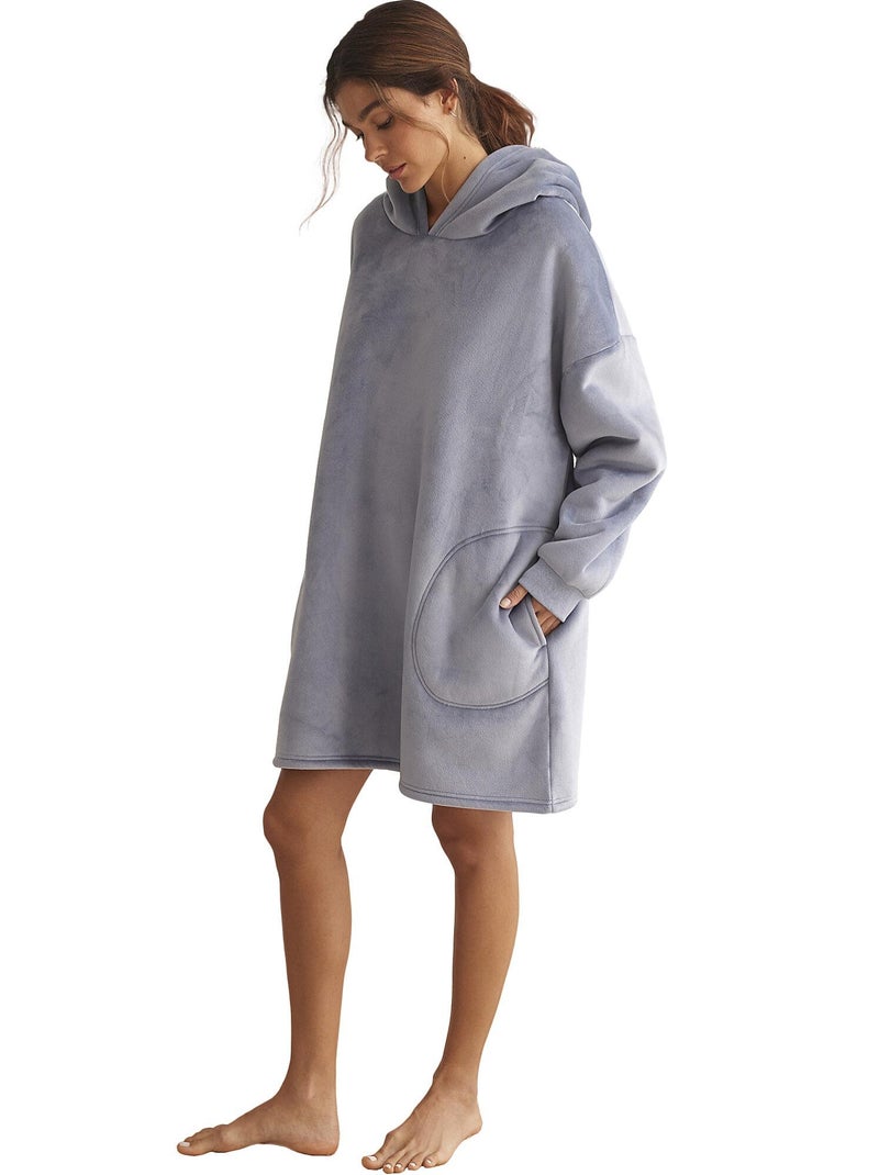 Poncho à capuche SUPERSOFT COMPLEMENTOS Bleu - Kiabi