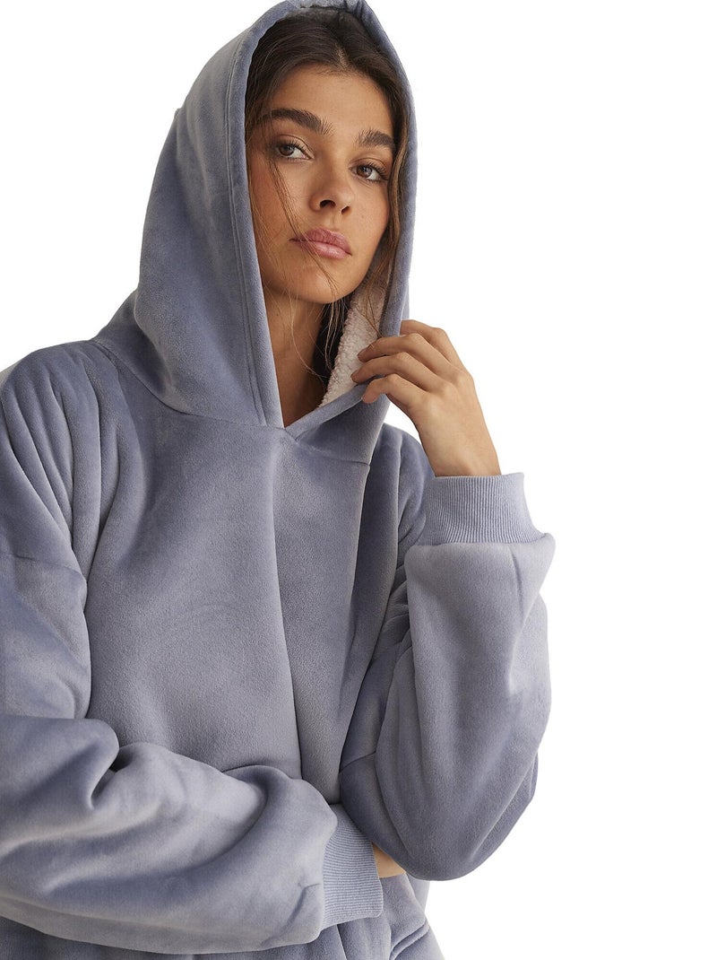 Poncho à capuche SUPERSOFT COMPLEMENTOS Bleu - Kiabi