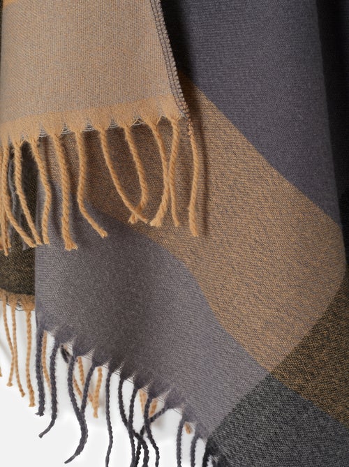 Poncho à carreaux - Damart - Kiabi