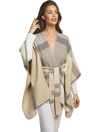 Poncho à ceinture romantica