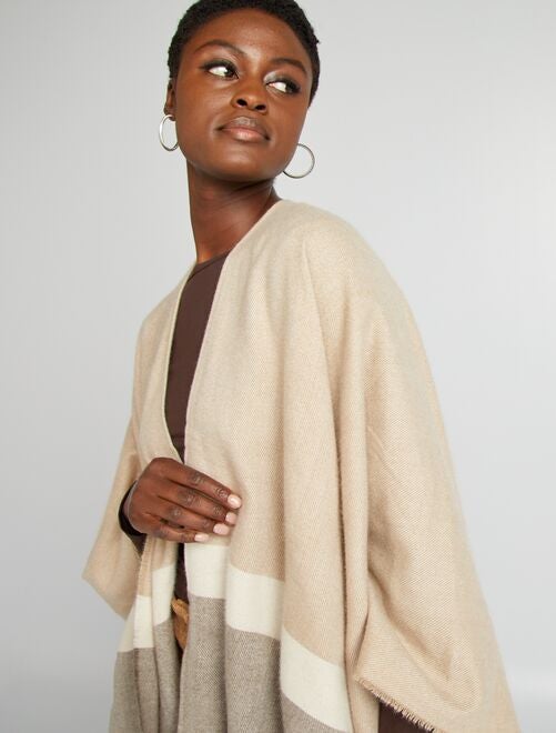 Poncho à Franges Pour Femme - Sans Manches, Ample, Col En V - Style Bohème Décontracté