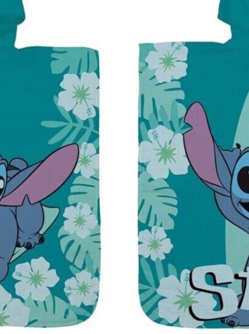 Poncho avec capuche - Stitch - Bleu - 60x120 cm Bleu - Kiabi