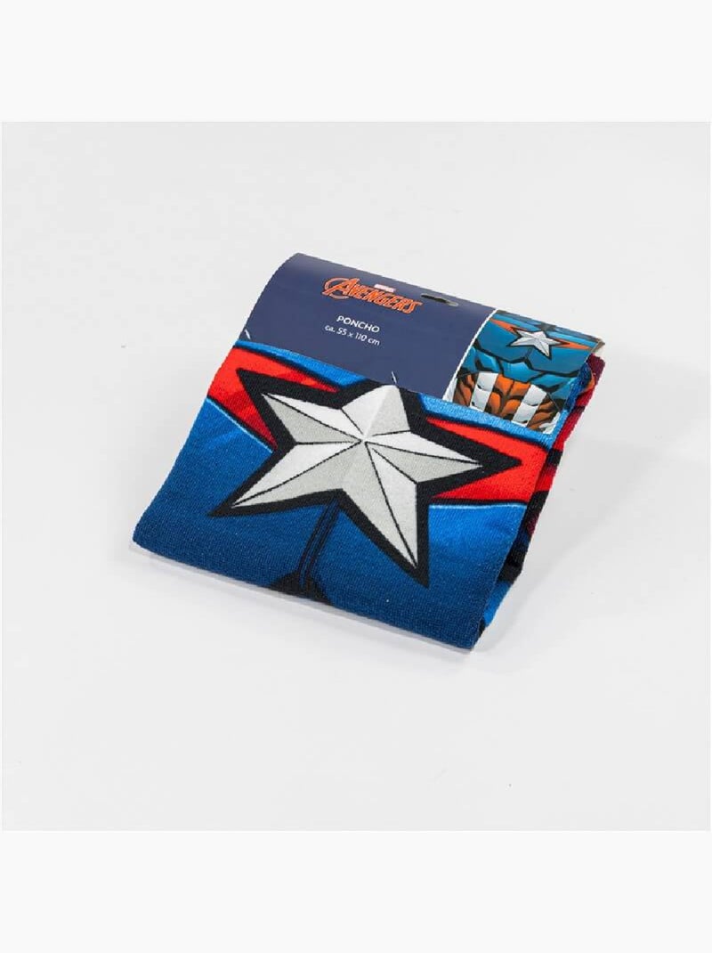 Poncho avec capuche Avengers Captain America Bleu - Kiabi