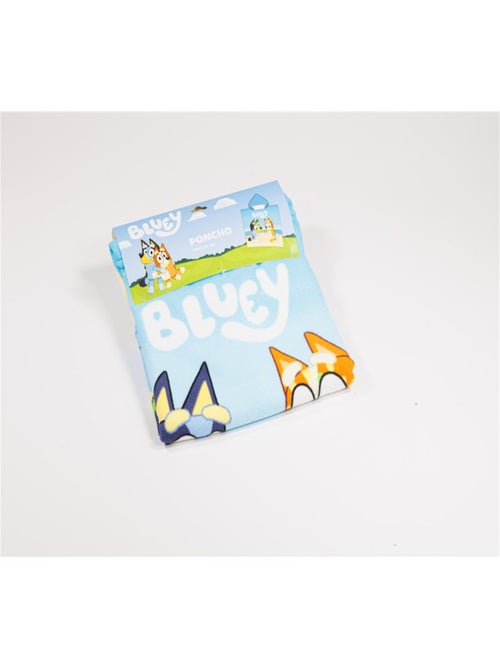 Poncho avec capuche Bleu - Bluey et Bingo- 55x110 cm - Kiabi