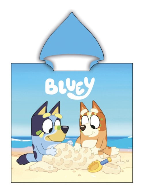 Poncho avec capuche Bleu - Bluey et Bingo- 55x110 cm - Kiabi