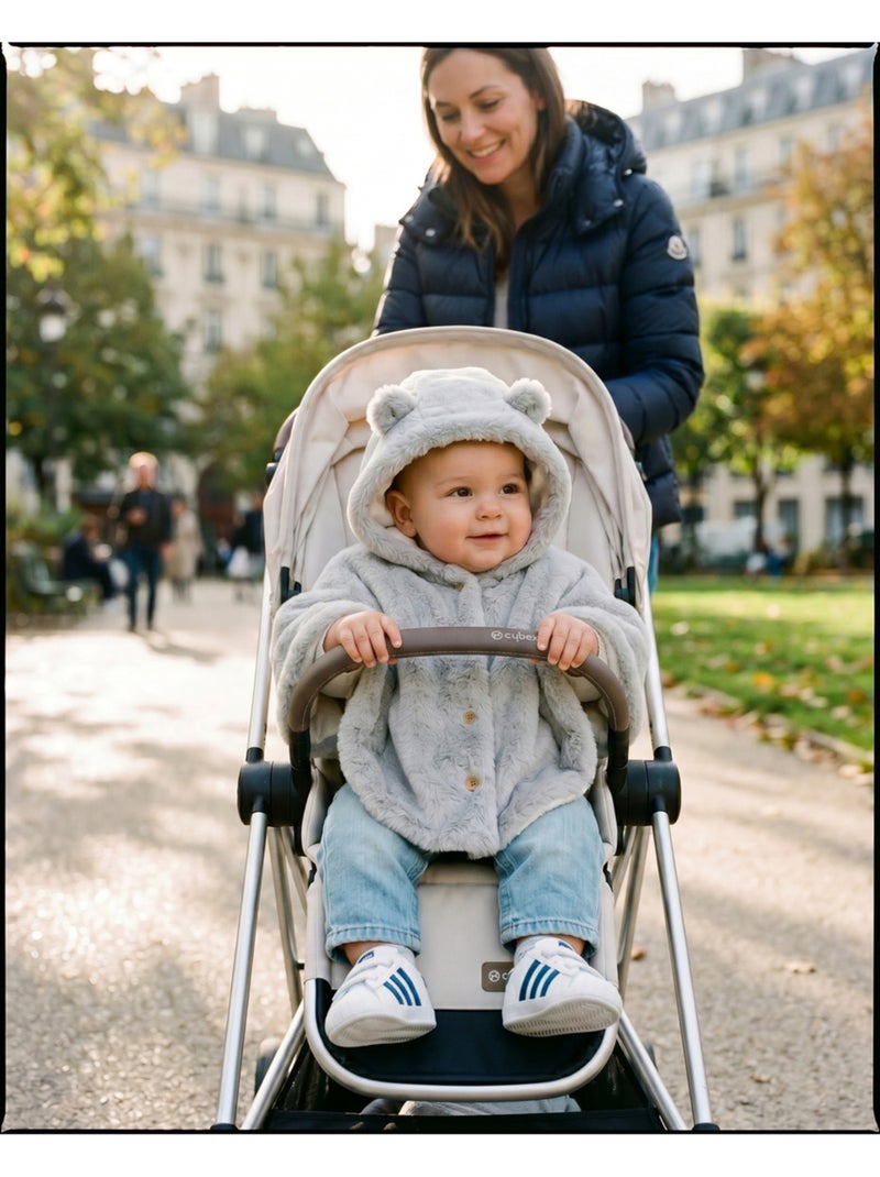 Poncho bébé, groloudoux® ultra doux noukie's Gris - Kiabi