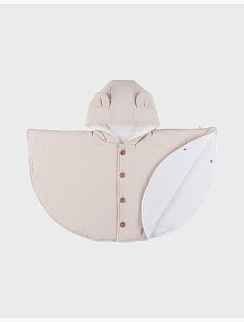Poncho bébé, mousseline de coton bio Noukie's