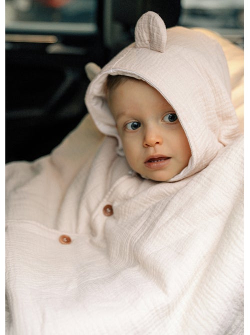 Poncho bébé, mousseline de coton bio Noukie's - Kiabi Poncho bébé, mousseline de coton bio Noukie's - Kiabi