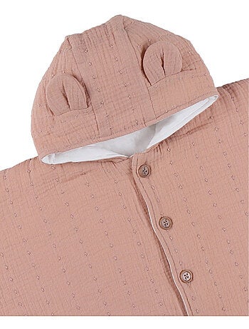 Poncho bébé, mousseline de coton bio Noukie's