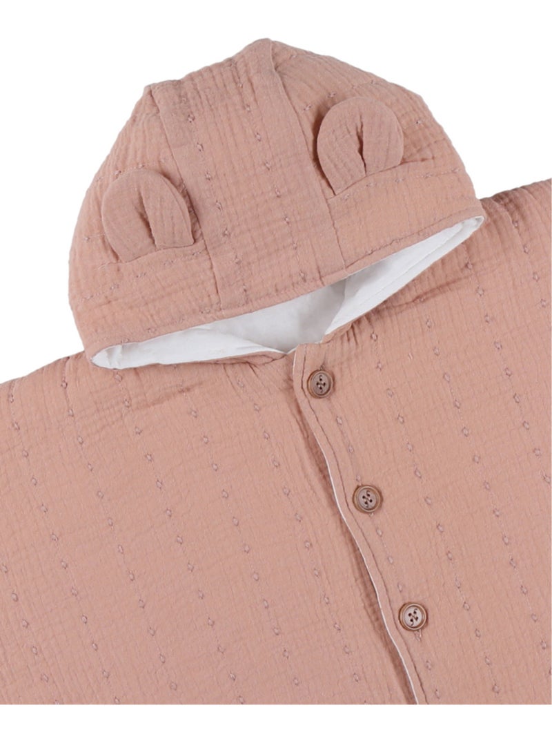 Poncho bébé, mousseline de coton bio Noukie's Rose - Kiabi