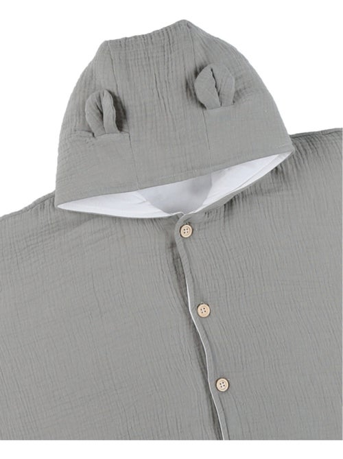 Poncho bébé, mousseline de coton bio Noukie's - Kiabi