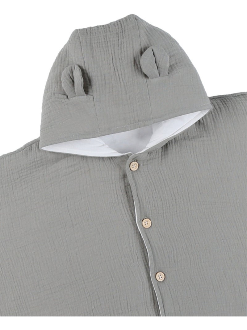 Poncho bébé, mousseline de coton bio Noukie's Vert - Kiabi