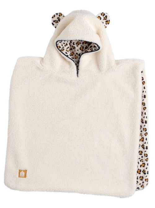 Poncho bébé sherpa et gaze de coton léopard - SAUTHON - Kiabi
