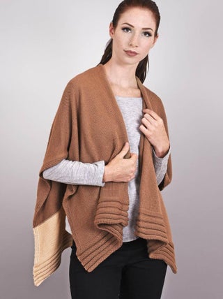 Poncho bicolore Natasa - Fabriqué en France