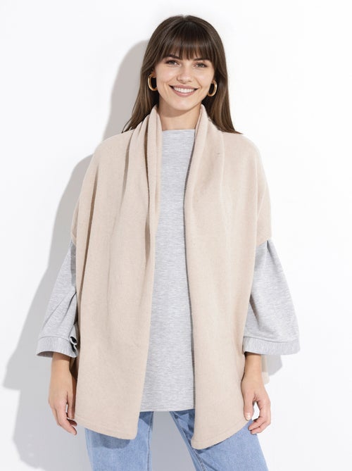 Poncho cape chaud maille avec laine - AFIBEL - Kiabi