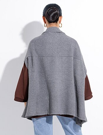 Poncho cape chaud maille avec laine - AFIBEL