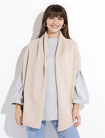 Poncho cape chaud maille avec laine