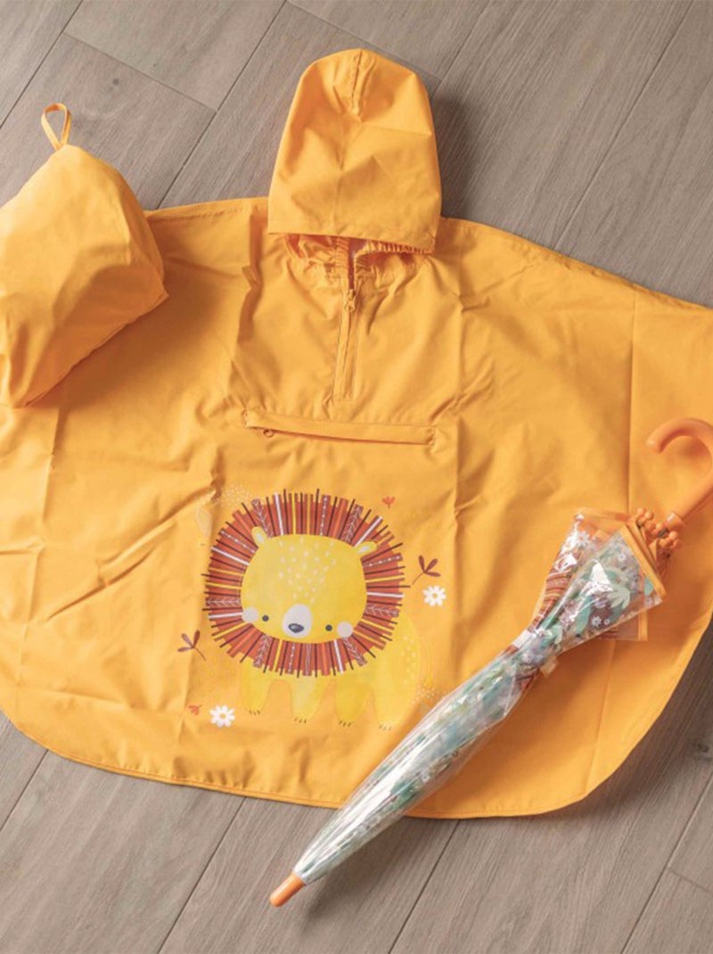 Poncho cape de pluie imperméable pour enfant Sassi Junior Orange - Kiabi