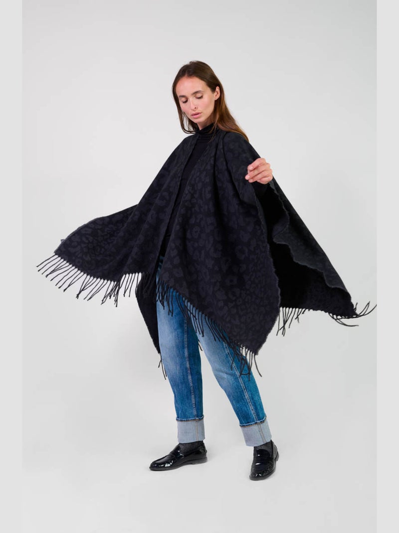 Poncho CARZOLA 'Le Temps Des Cerises' Noir - Kiabi