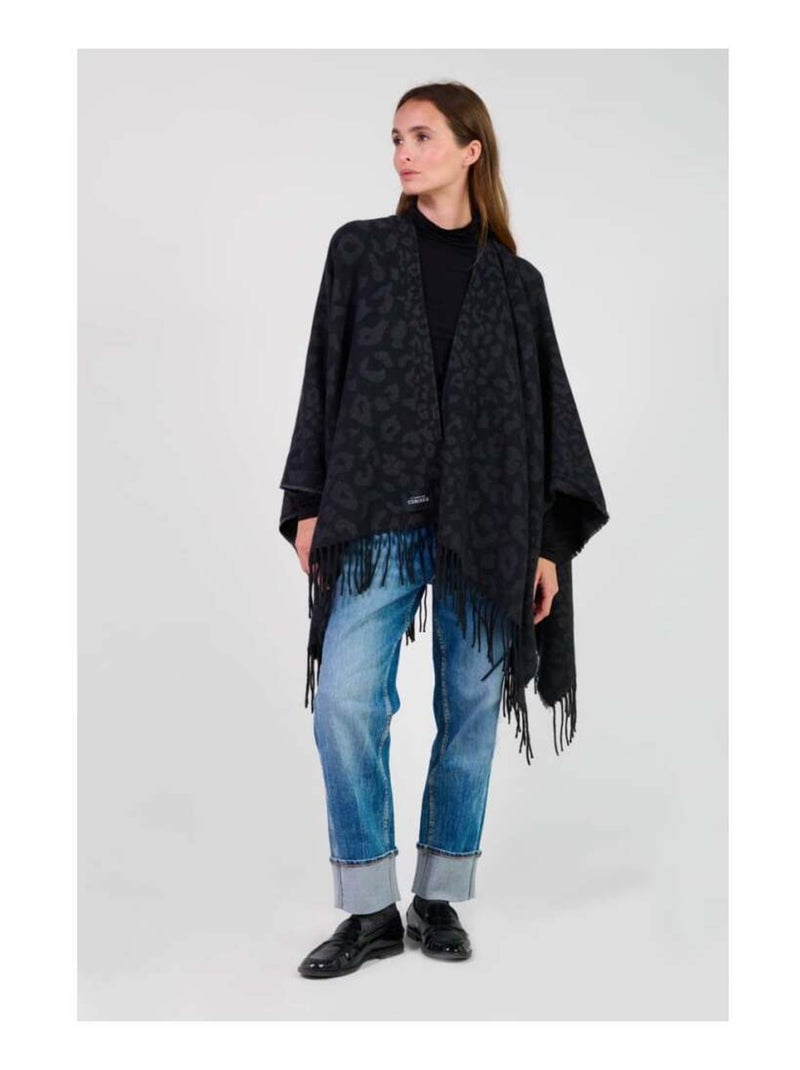 Poncho CARZOLA 'Le Temps Des Cerises' Noir - Kiabi