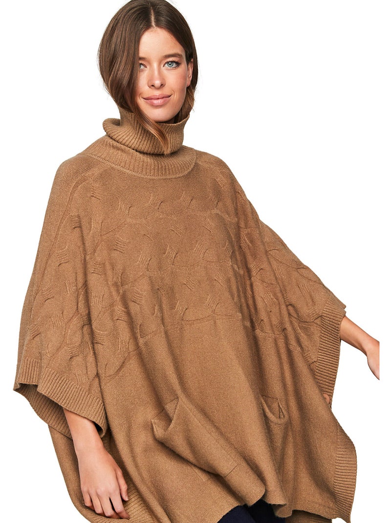 Poncho col montant pc1 Marron - Kiabi
