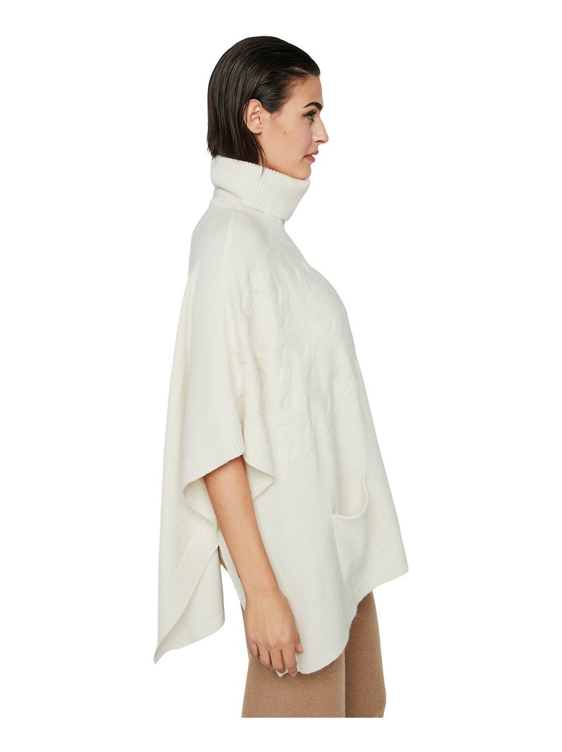 Poncho col montant PC1 STYLE ADD Ecru - Kiabi