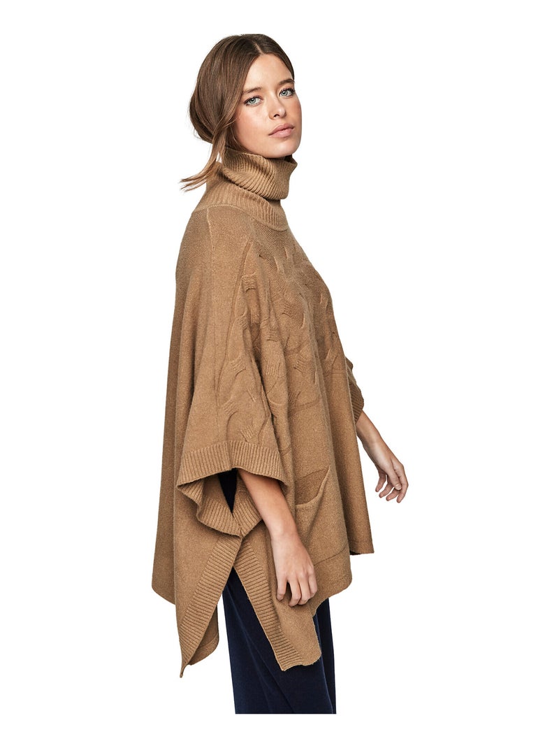 Poncho col montant PC1 STYLE ADD Marron - Kiabi