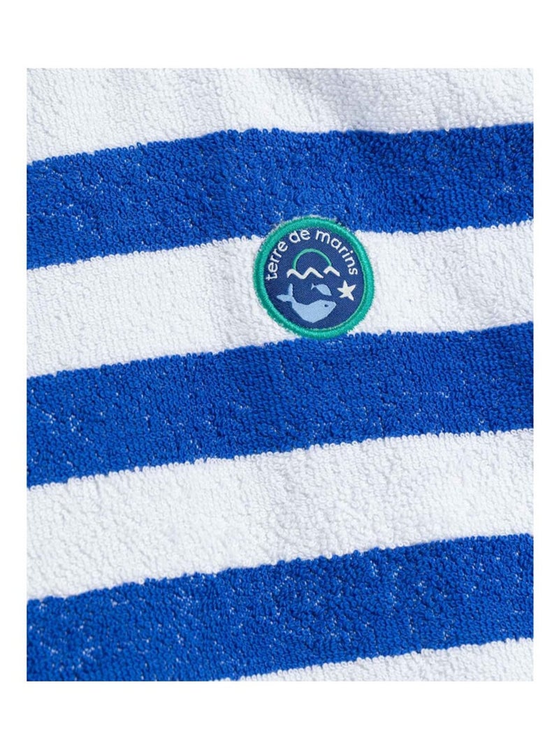 Poncho de bain - Terre de Marins Blanc Bleu - Kiabi