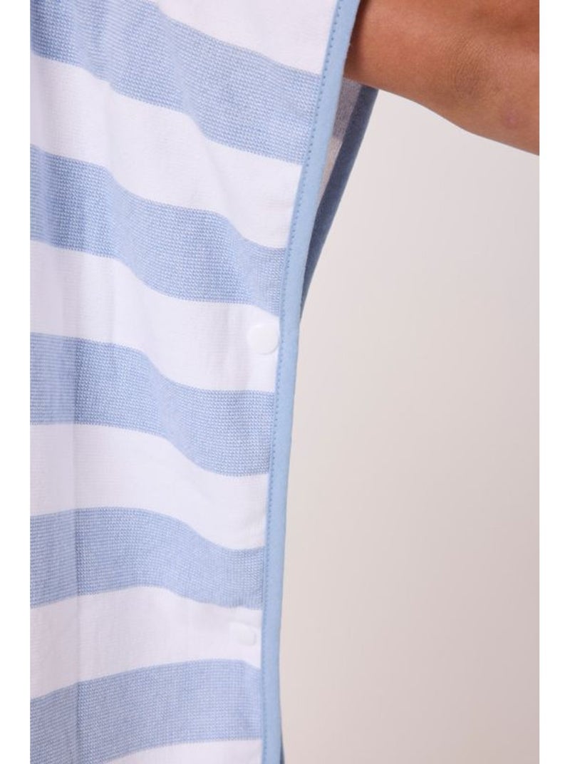 Poncho de bain - Terre de Marins Blanc Bleu - Kiabi