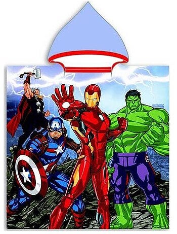 Poncho de Bain à Capuche Avengers Jarvis 55x110 cm - Microfibre