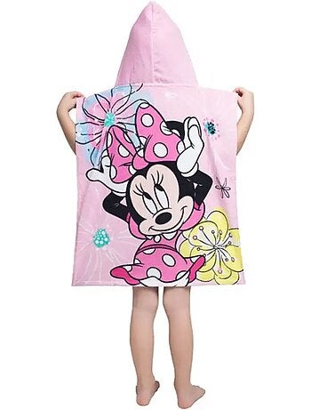 Poncho de Bain à Capuche Minnie 50x115 cm - Serviette en coton