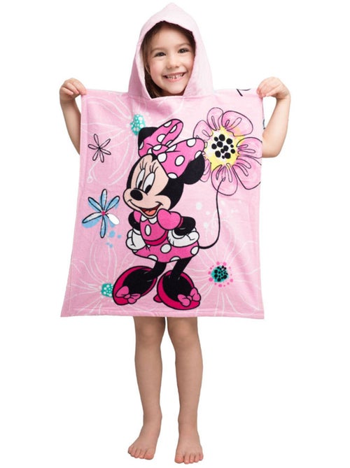 Poncho de Bain à Capuche Minnie 50x115 cm - Serviette en coton - Kiabi