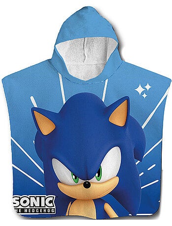 Poncho de Bain à Capuche Sonic The Hedgehog 50x100 cm - Serviette Microfibre