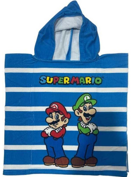 Poncho de Bain à Capuche Super Mario et Luigi 50x100 cm - Microfibre - Kiabi