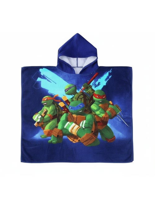 Poncho de Bain à Capuche Tortues Ninja 55x110 cm - Serviette coton - Kiabi