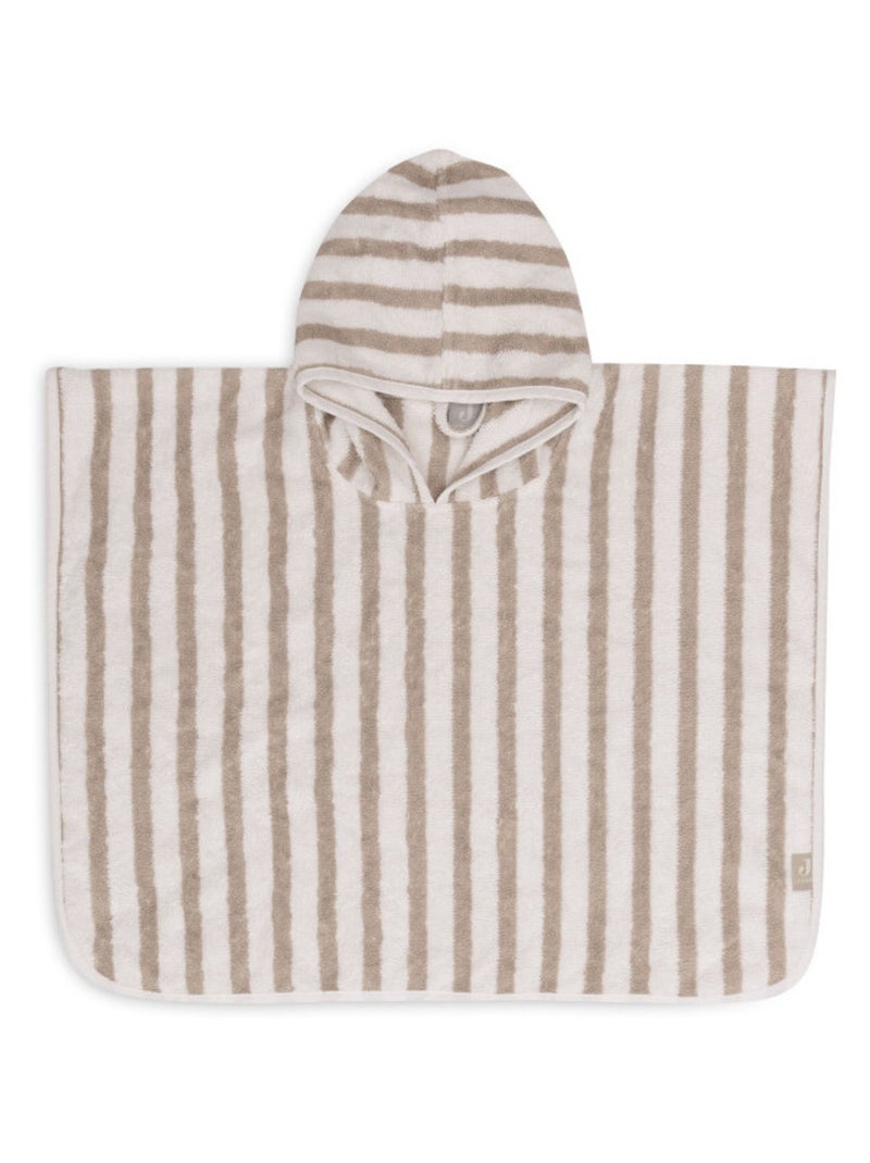 Poncho de bain à rayures en coton Vert - Kiabi