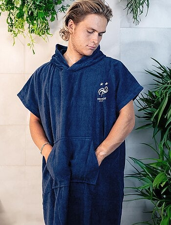 Poncho de bain Adulte 100% Coton, FFF LOGO