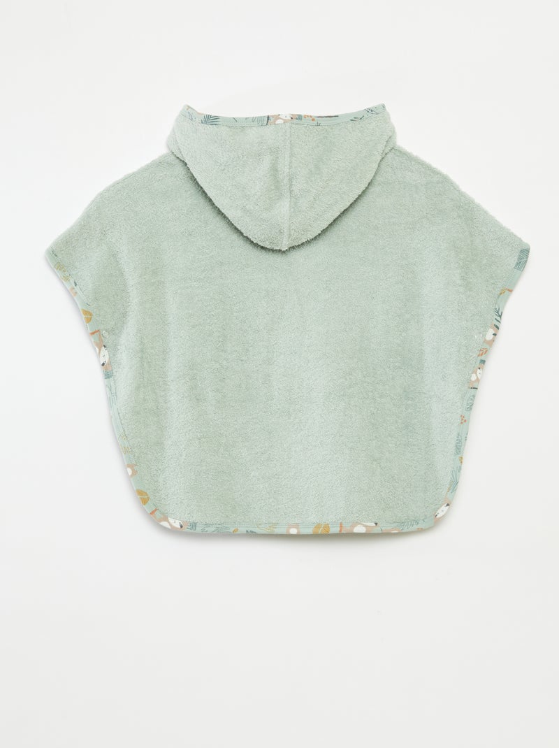 Poncho de bain avec broderies et poche kangourou Beige - Kiabi