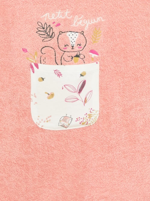 Poncho de bain avec broderies et poches kangourou - Kiabi