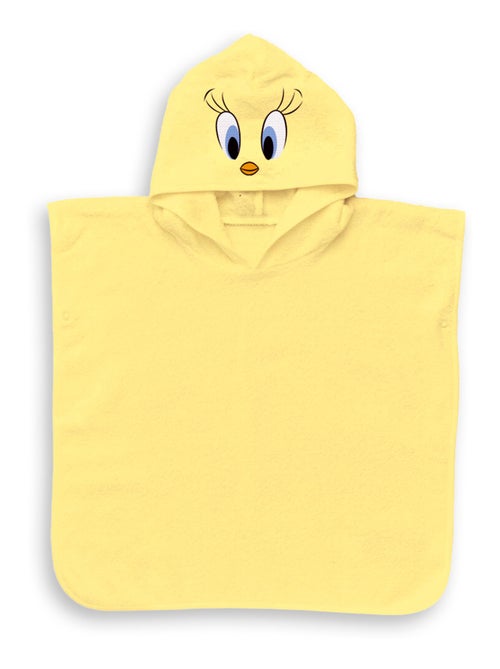 Poncho de Bain Avec Capuche - LOONEY TUNES - Titi - 100 % Coton - Matière Éponge - Piscine & Plage - Kiabi