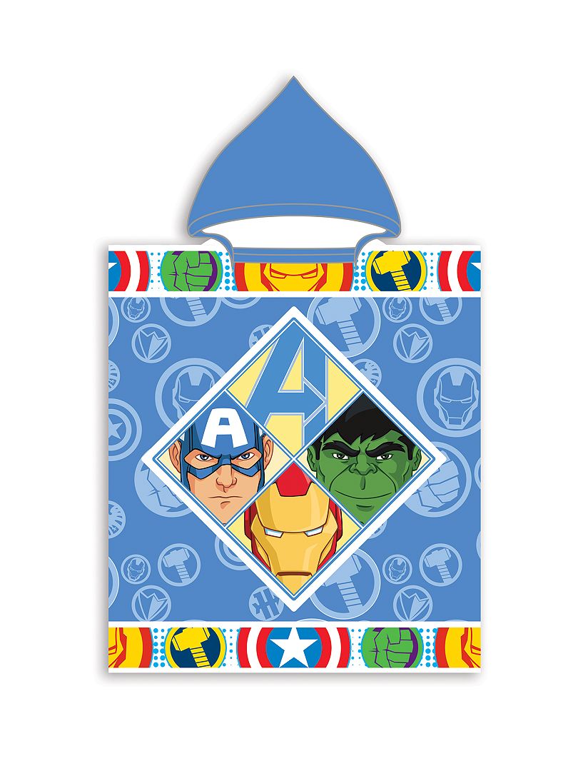 Poncho de bain 'Avengers' bleu - Kiabi