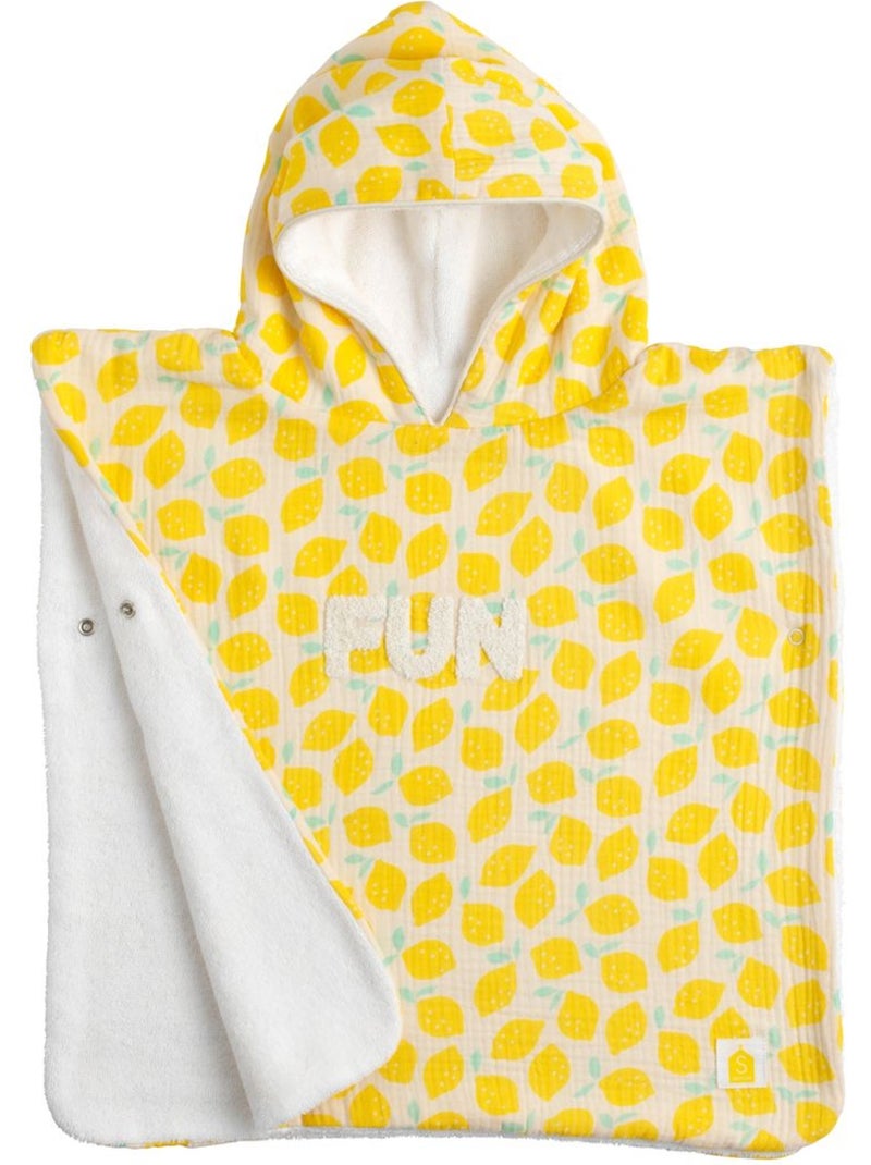 Poncho de bain bébé en coton - SAUTHON Jaune - Kiabi