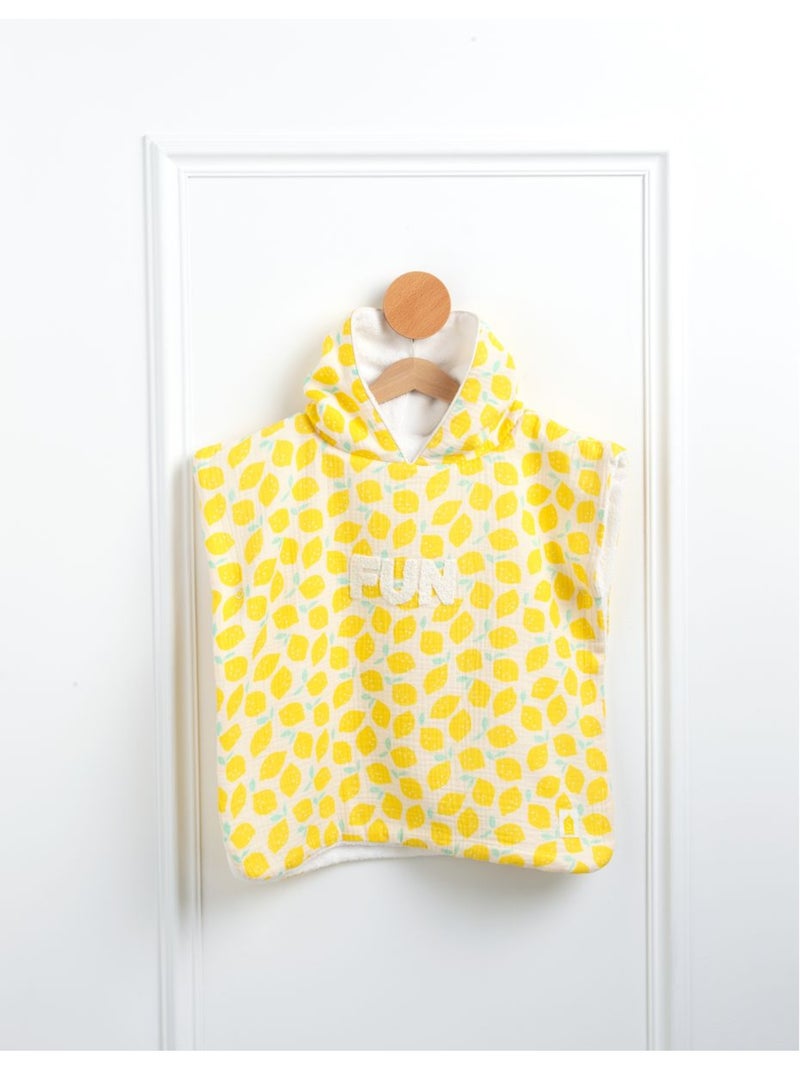 Poncho de bain bébé en coton - SAUTHON Jaune - Kiabi