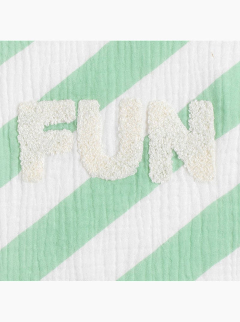 Poncho de bain bébé en coton - SAUTHON Vert - Kiabi