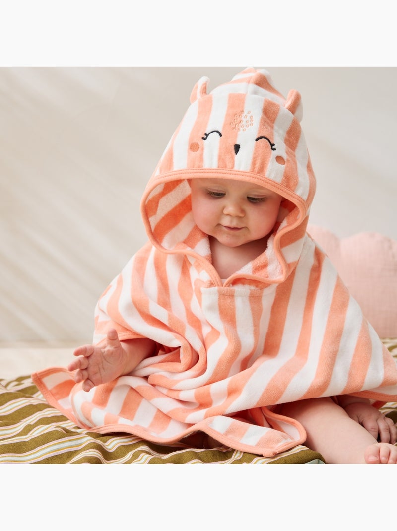 Poncho de bain bébé Honfleur Corail - Kiabi