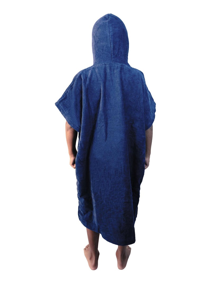 Poncho de bain Enfant 100% Coton, OM LOGO Bleu marine - Kiabi