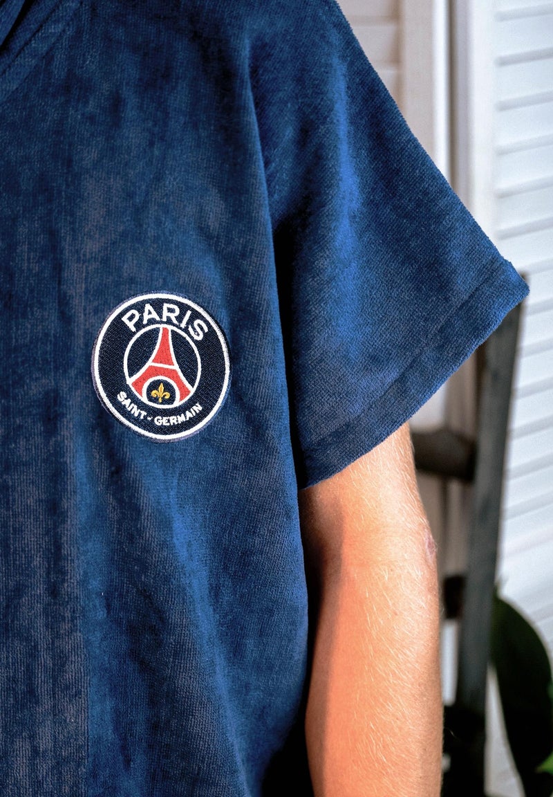 Poncho de bain Enfant 100% Coton, PSG LOGO Bleu marine - Kiabi